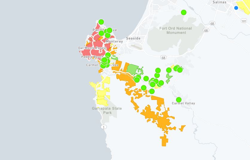 Courtesy: PG&E outage map