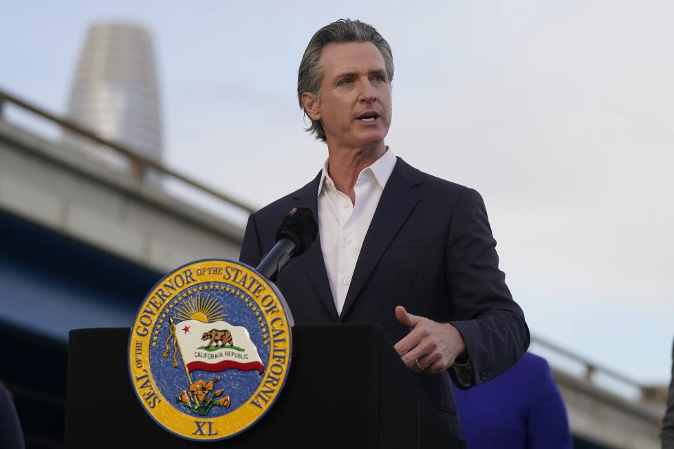 File- California Gov. Gavin Newsom.