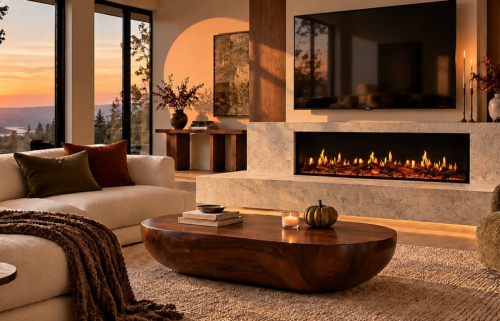 Fall fireplace d&eacute;cor ideas inspired by 2026 interior trends