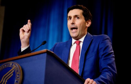 American entrepreneur and special government employee for Health and Human Services Calley Means speaks during a news conference at the Health and Human Services Department in Washington