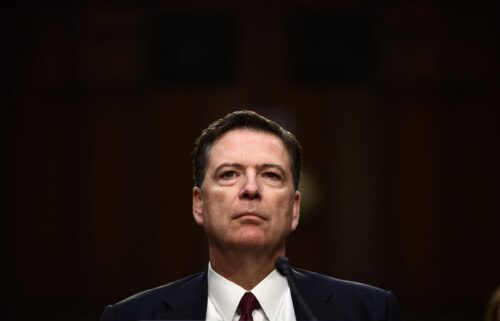 Former FBI Director James Comey arrives to testify during a US Senate Select Committee on Intelligence hearing on Capitol Hill in Washington