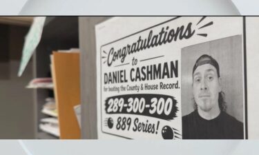 A surprise ceremony was held at the Concord alley where Daniel Cashman first learned to bowl.