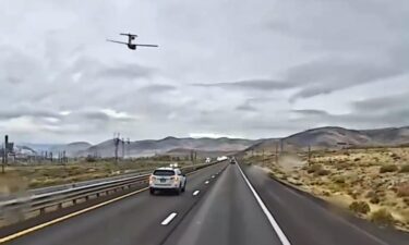 Nevada State Police on Tuesday released a newly-obtained video showing a seaplane landing on Interstate Highway 80 just east of Reno.
