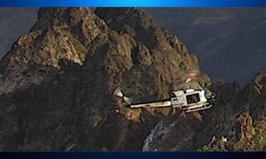 A helicopter was used to rescue three hikers who became stranded on a mountain in the Sierra Nevada range in Northern California over the weekend.
